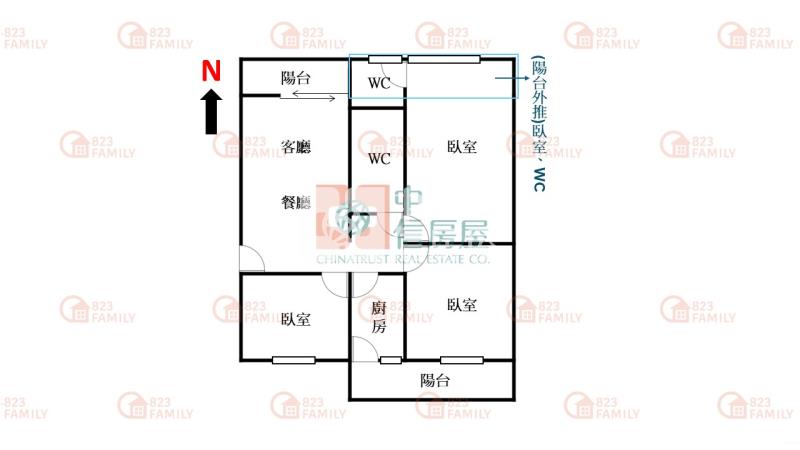 昌平金谷市場溫馨三房車位房屋室內格局與周邊環境