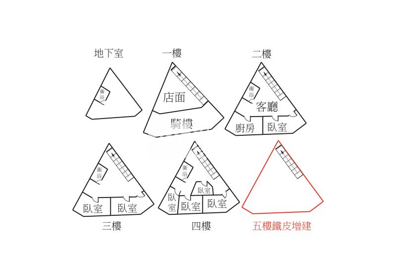 中國醫角間透店房屋室內格局與周邊環境