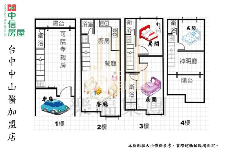 大里74號匝道全新孝親房大樁園別墅房屋室內格局與周邊環境