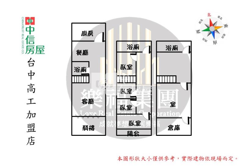 大里區仁化臨路透天店面房屋室內格局與周邊環境