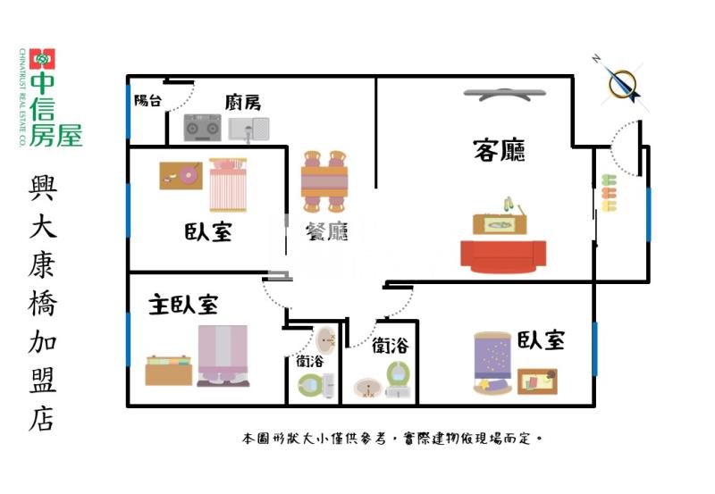 一手屋主｜文心雙捷運站稀有入門玄關有子母車3房房屋室內格局與周邊環境