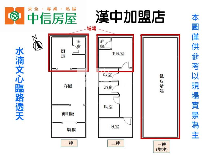 水湳文心臨路透天房屋室內格局與周邊環境