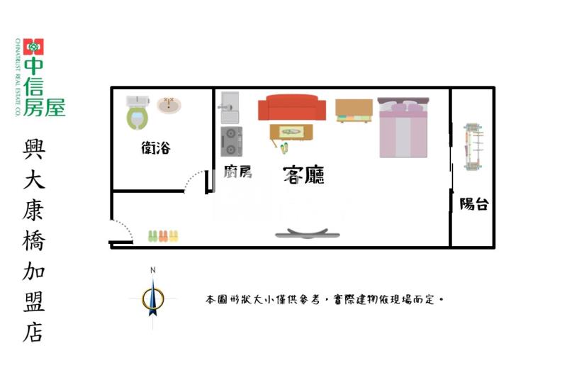 中國醫學院｜柳川水岸小資族低總價有陽台採光套房房屋室內格局與周邊環境