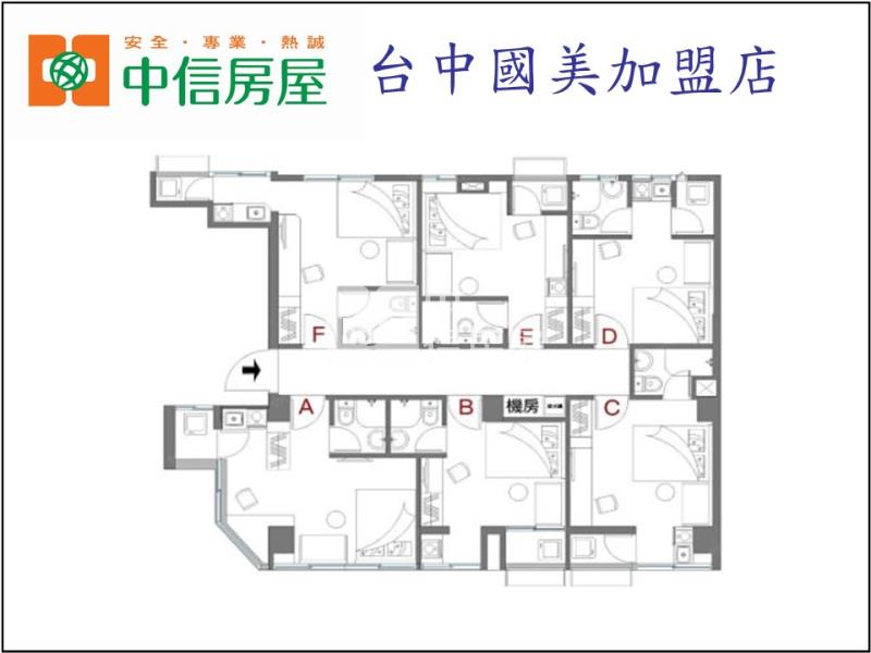 中科大電梯6套房房屋室內格局與周邊環境