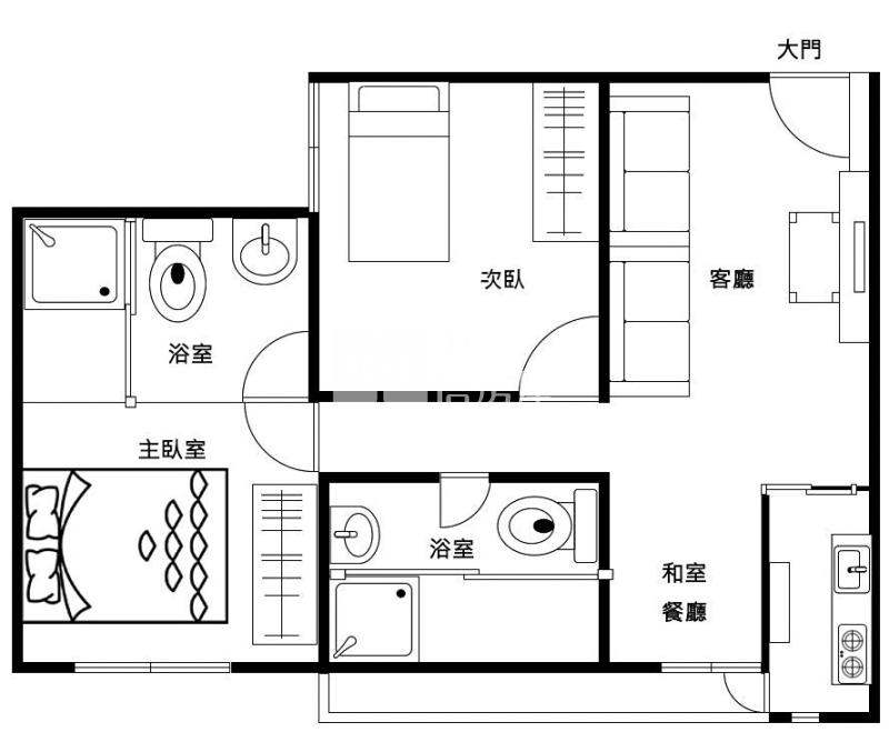 觀音草漯巴黎時尚2+1房雙衛浴B1車房屋室內格局與周邊環境