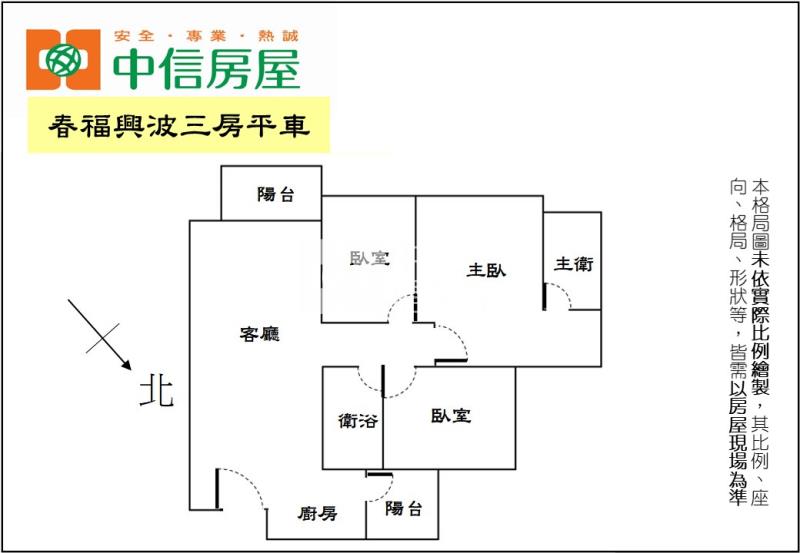 春福興波三房平車房屋室內格局與周邊環境