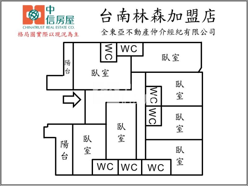 五福街七大套房毛胚屋房屋室內格局與周邊環境