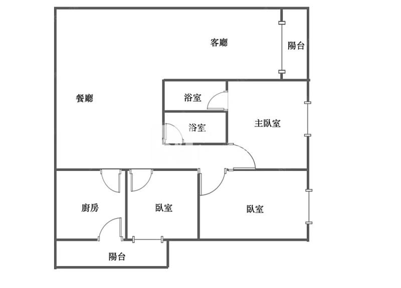 城隍廟採光好三房房屋室內格局與周邊環境