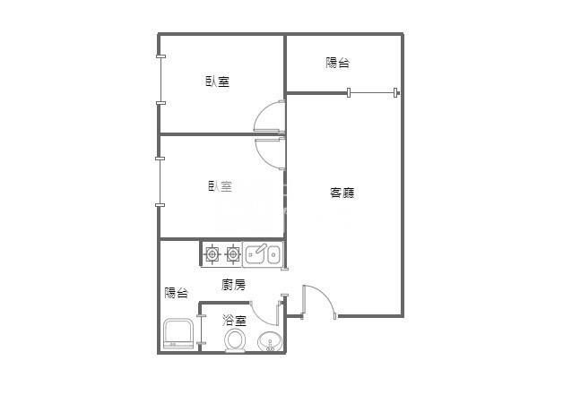 中壢我家電梯2房房屋室內格局與周邊環境