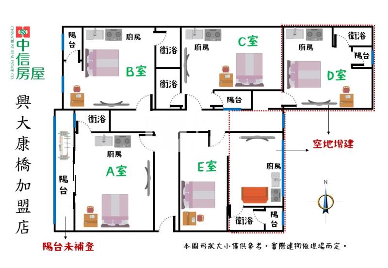 投資首選 ｜合法室內裝修｜中興大學高投報收租5大套獨洗獨曬房屋室內格局與周邊環境