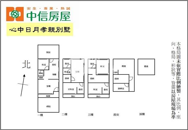 心中日月孝親別墅房屋室內格局與周邊環境