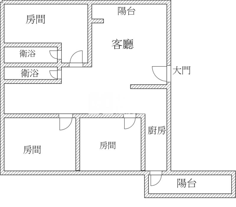 江波庭園3樓房屋室內格局與周邊環境