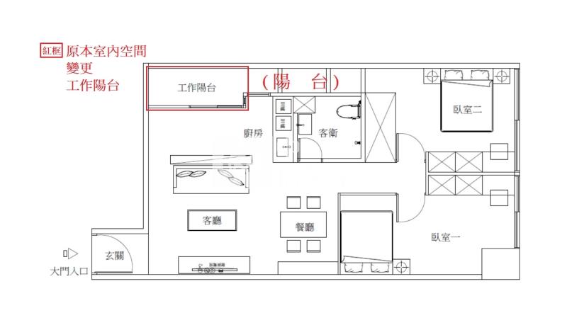 臺灣大道精裝電梯大2房房屋室內格局與周邊環境