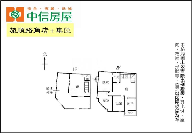旅順路角店+車位房屋室內格局與周邊環境