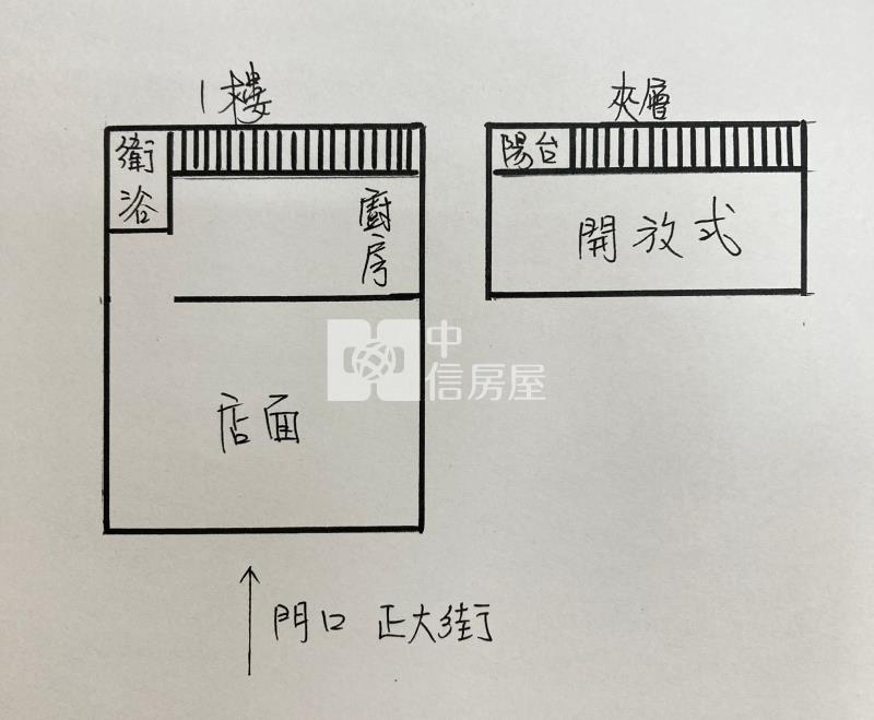 正大街店面房屋室內格局與周邊環境