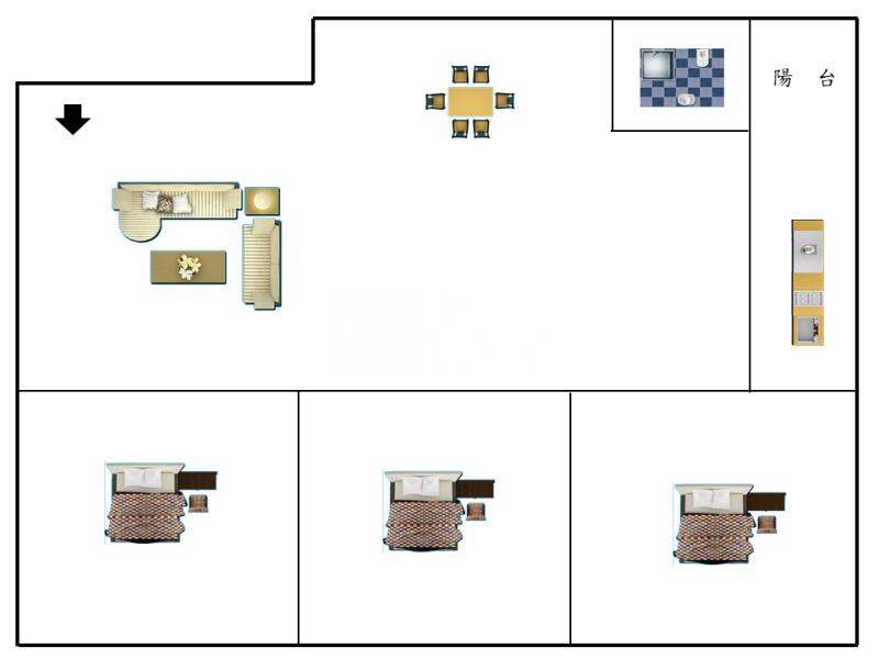 幸福國中公園旁裝潢美寓房屋室內格局與周邊環境