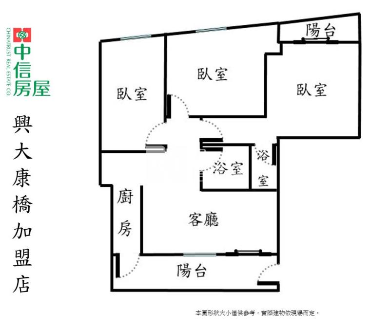 大里x南區市場最低價大三房+機上車位房屋室內格局與周邊環境
