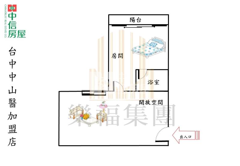 興大商圈1+1陽光美宅房屋室內格局與周邊環境