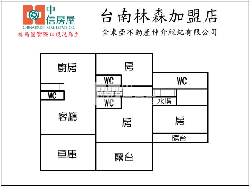 仁德溫馨雙主臥整新車墅房屋室內格局與周邊環境