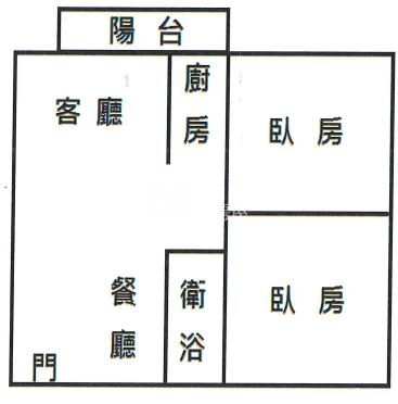 斗南商業區溫馨2房房屋室內格局與周邊環境