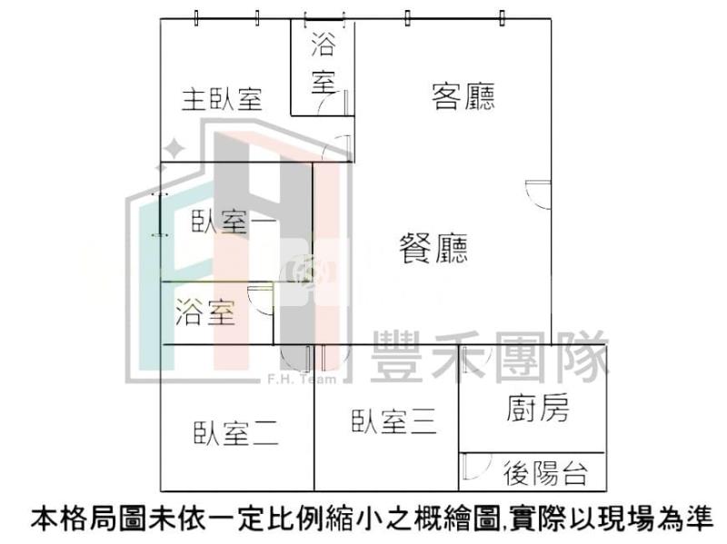 【豐禾】關爺北路5+6樓整新3房美寓房屋室內格局與周邊環境