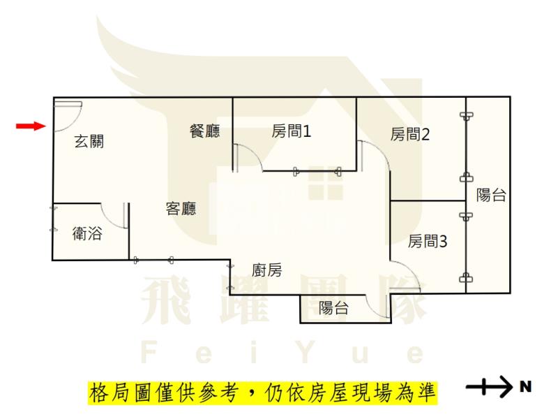 內壢後站溫馨美三房房屋室內格局與周邊環境