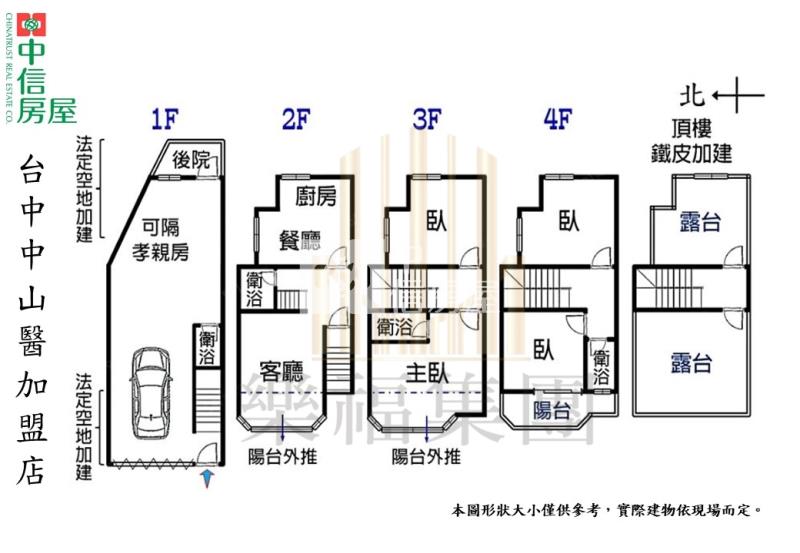 美術館臨路全新翻修孝親車庫透天房屋室內格局與周邊環境