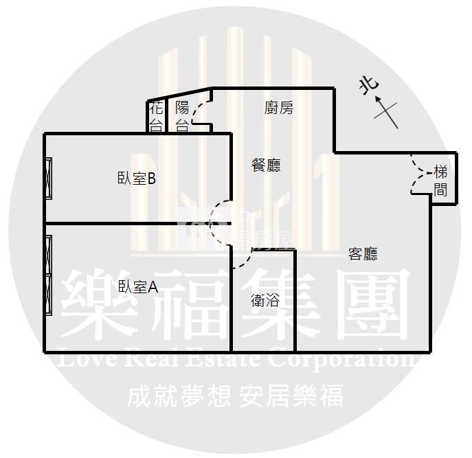 水湳全新整理兩房美廈房屋室內格局與周邊環境
