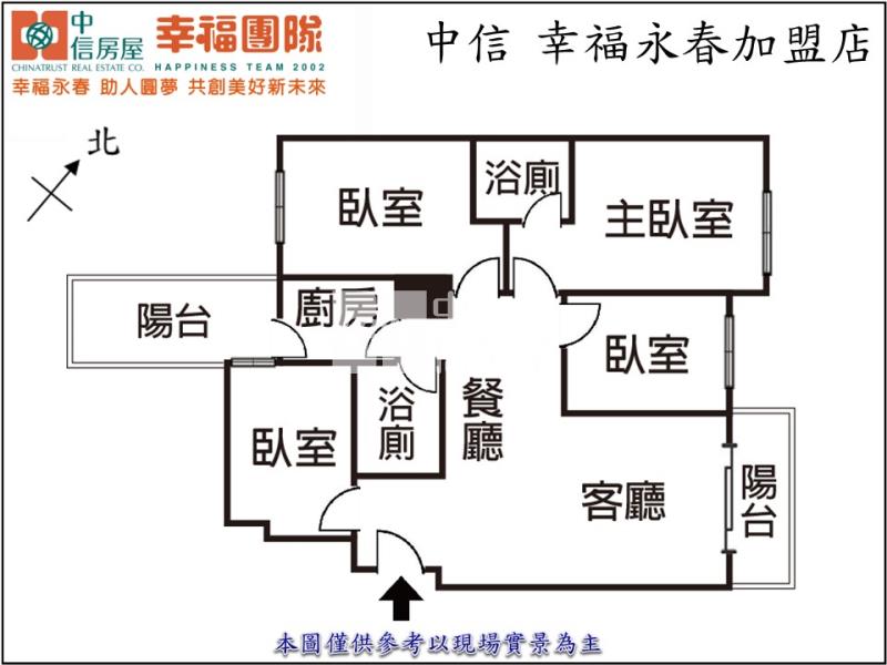 興大美四房平面車位房屋室內格局與周邊環境