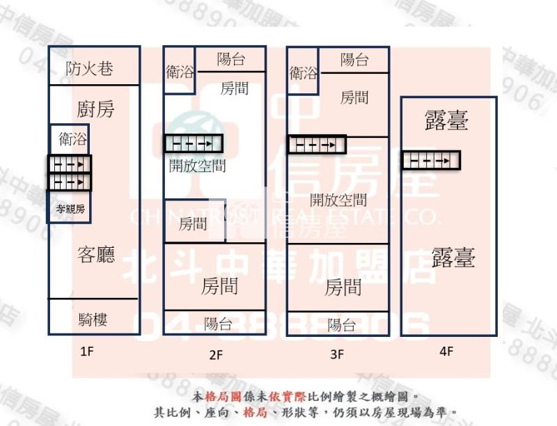 花壇臨8米路孝親大地坪美店住房屋室內格局與周邊環境