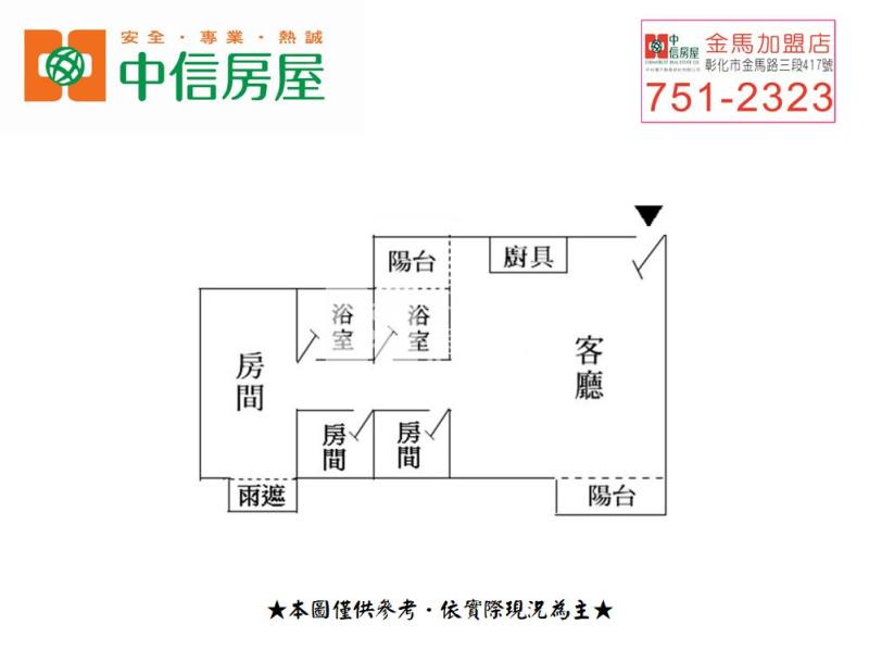 員林鴻觀新華廈(專任)房屋室內格局與周邊環境