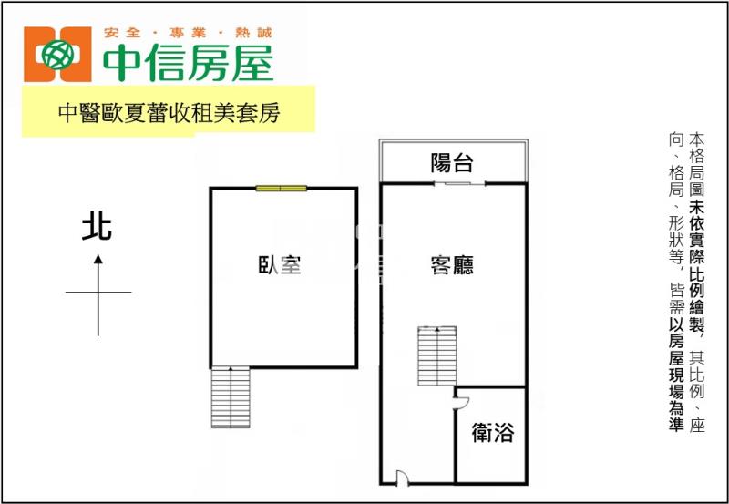 中醫歐夏蕾收租美套房房屋室內格局與周邊環境