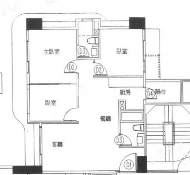 近大湳交流道三房車房屋室內格局與周邊環境