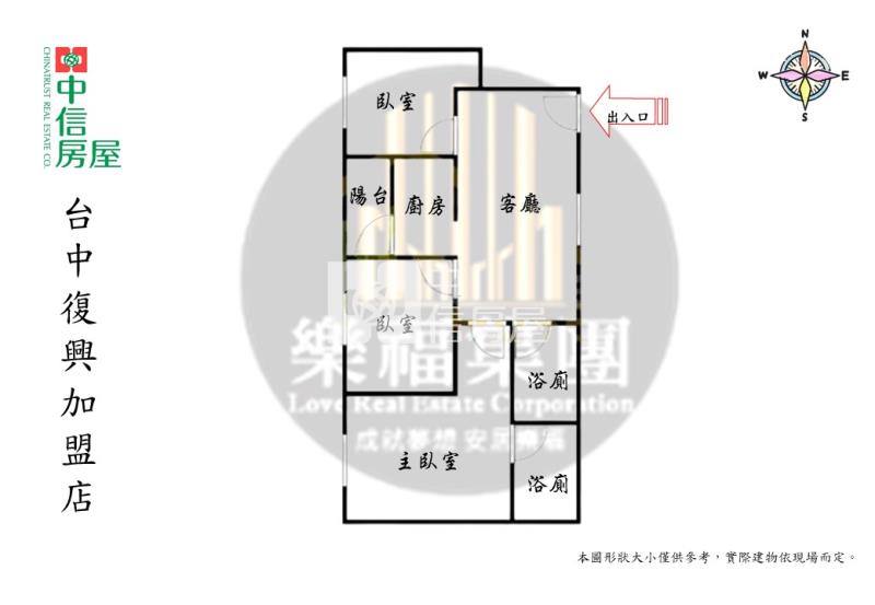(綺羅鄉)正五期大業國中旁3房雙衛浴美廈附車位房屋室內格局與周邊環境