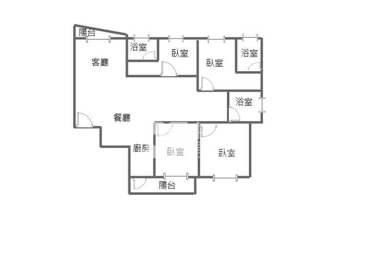 近火車站大四房三車位房屋室內格局與周邊環境