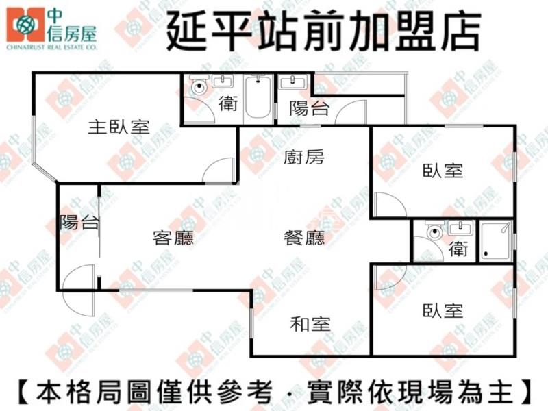 光華四面採光大四房房屋室內格局與周邊環境