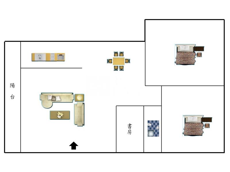 藝文2+1房精裝屋房屋室內格局與周邊環境