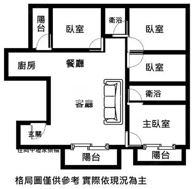 中原大學4房車(中信卓越團隊)房屋室內格局與周邊環境