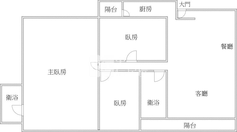 東站三房雙平車美廈房屋室內格局與周邊環境