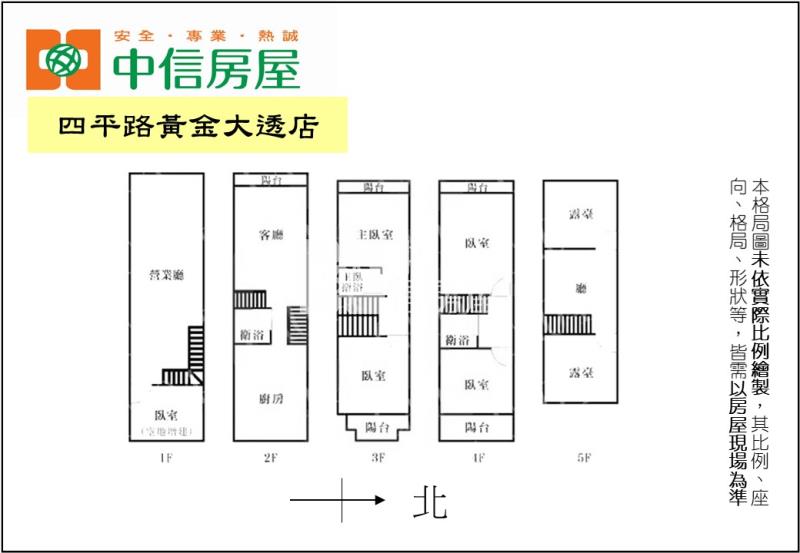 四平路黃金大透店房屋室內格局與周邊環境