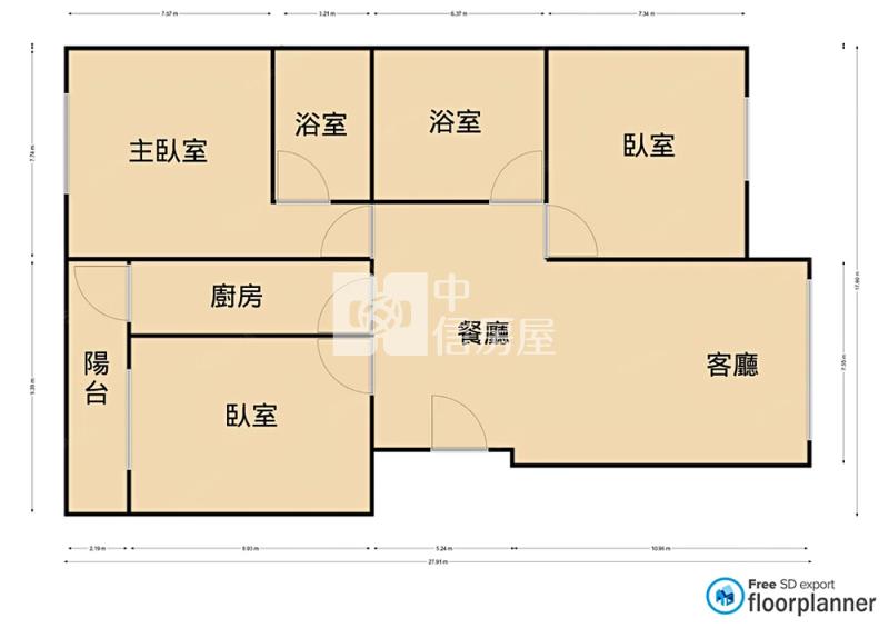 楊梅幸福市學區三房車房屋室內格局與周邊環境