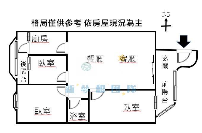 【新夢想】竹北中華路麥當勞低總價3房房屋室內格局與周邊環境