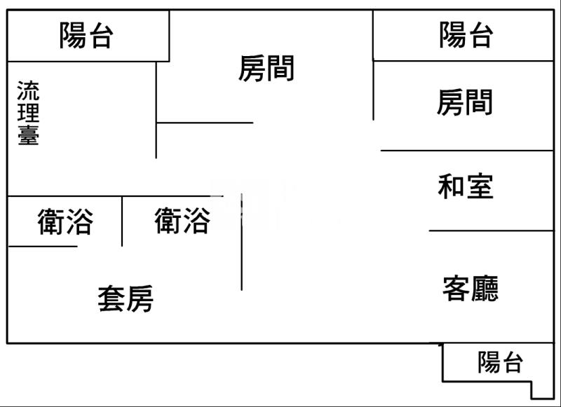 富貴車位大4房房屋室內格局與周邊環境