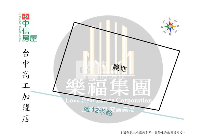 二崙臨12米有水電方正農地房屋室內格局與周邊環境