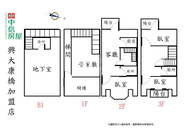 正國光路20米忠孝夜市收租大坪數樓店房屋室內格局與周邊環境