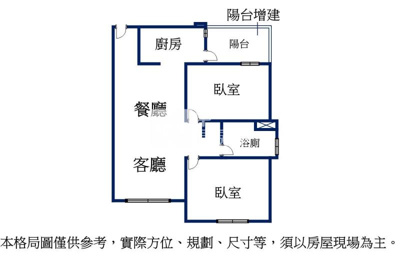 復興苑2房面公園衛開窗A房屋室內格局與周邊環境