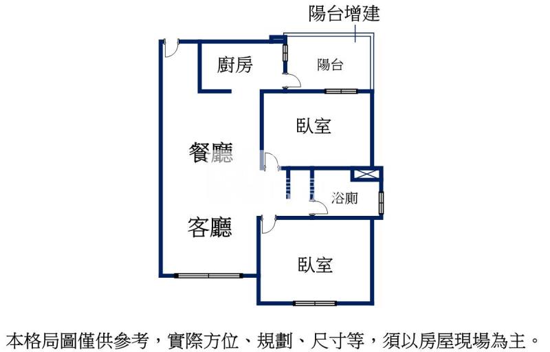 復興苑2房面公園衛開窗B房屋室內格局與周邊環境