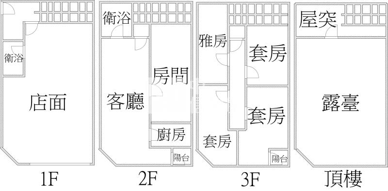 苑裡角間黃金店面透天房屋室內格局與周邊環境