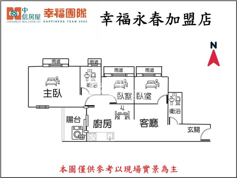 潤隆3房平車精裝樹梢戶房屋室內格局與周邊環境