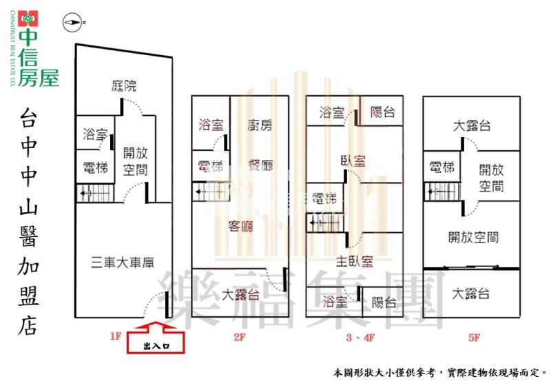 大里立新學區臨路大面寬全新電梯別墅房屋室內格局與周邊環境